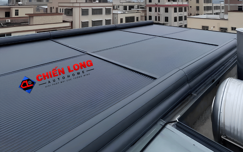 Mẫu mái nhôm tự động chống nắng nhập khẩu