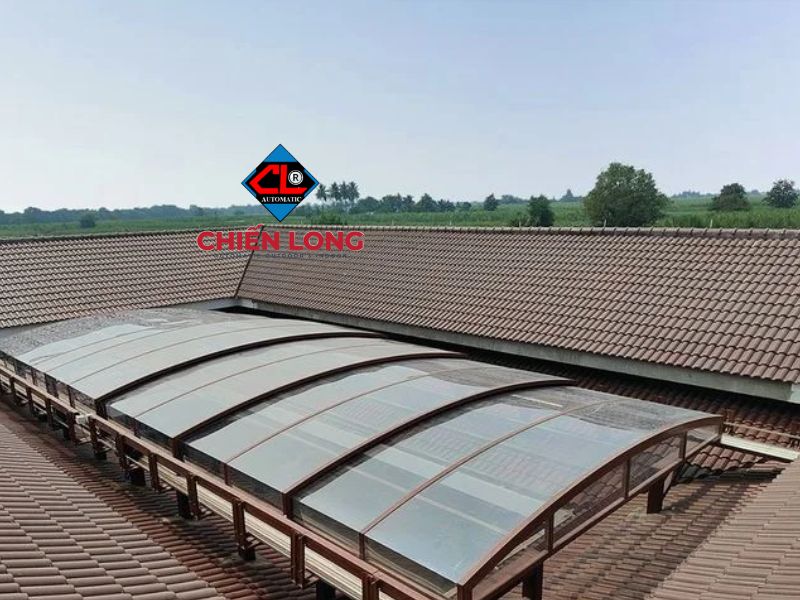 Mái xếp poly tự động nâng cao tính thẩm mỹ cho không gian sống