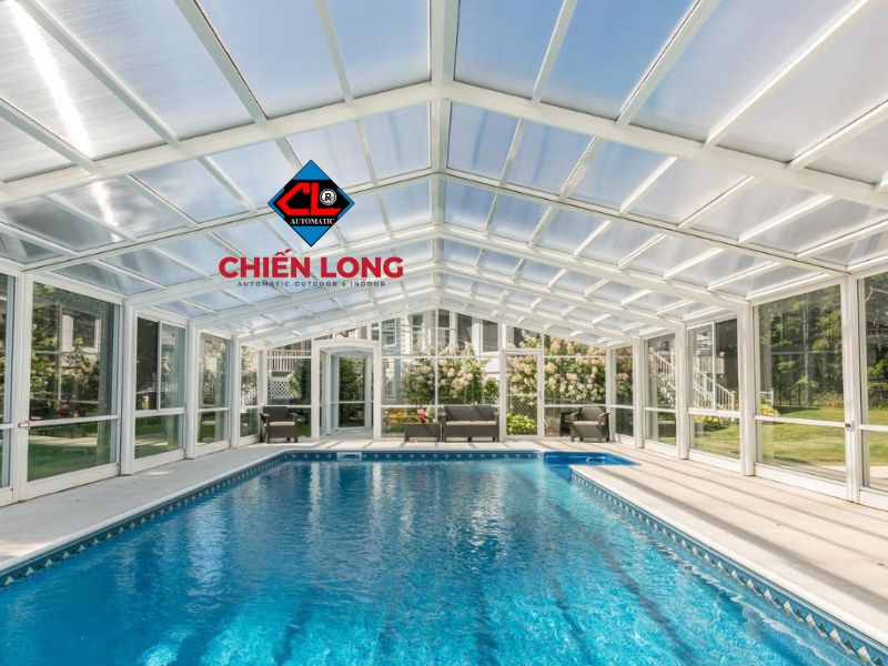Lắp đặt mái xếp poly tự động chất lượng tại Chiến Long