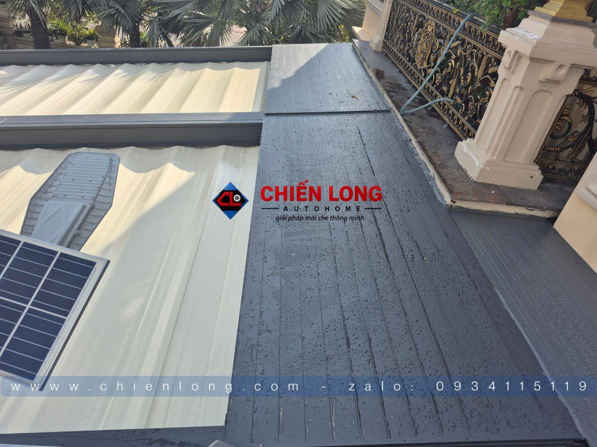 Mái xếp PVC tự động nhập khẩu nguyên bộ