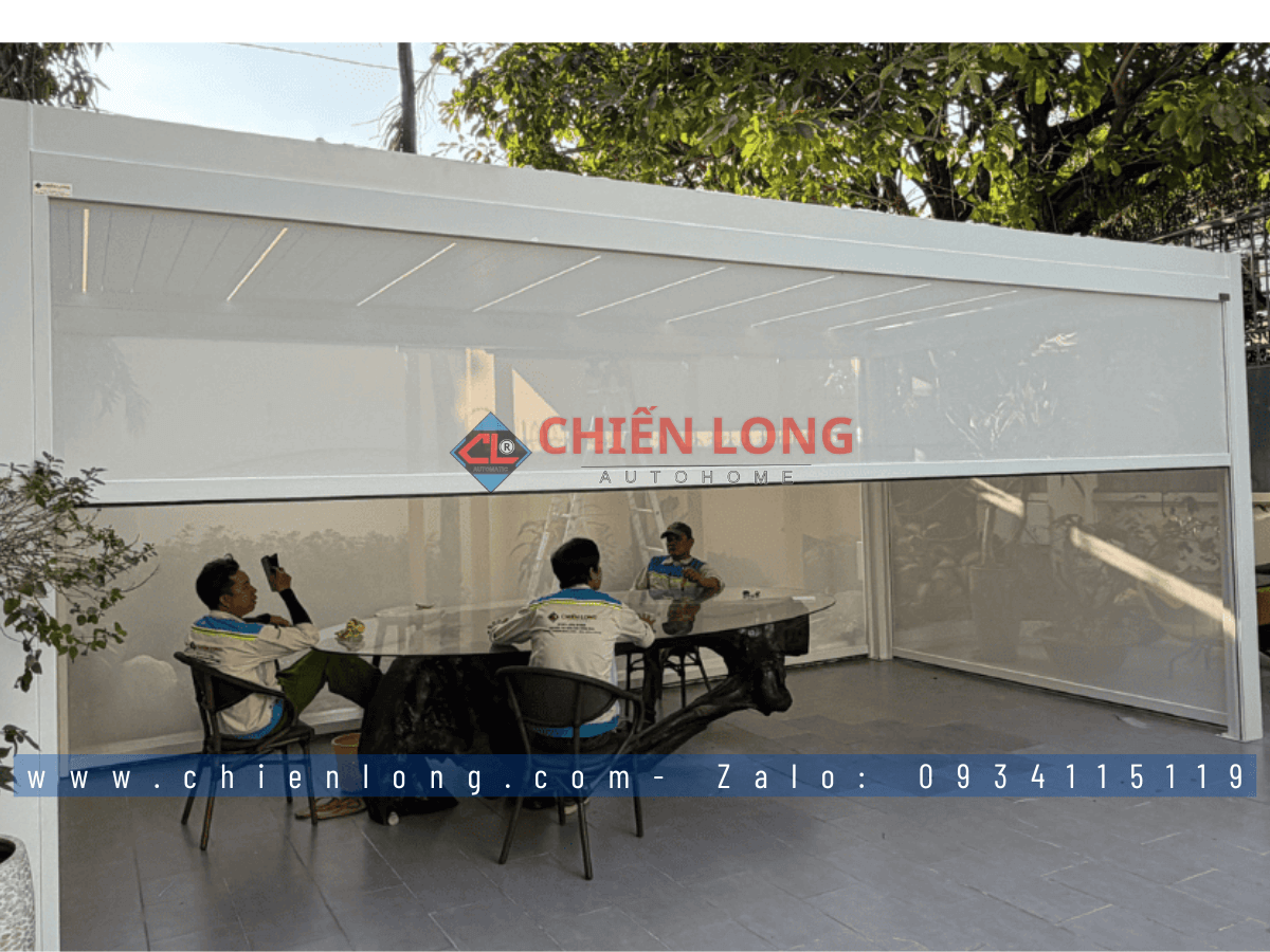 Hệ mái nhôm tự động cao cấp cho công trình biệt thự ven biển