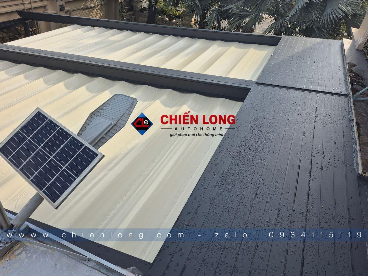 Tấm chắn nước che phần vải bạt khi mái xếp lại
