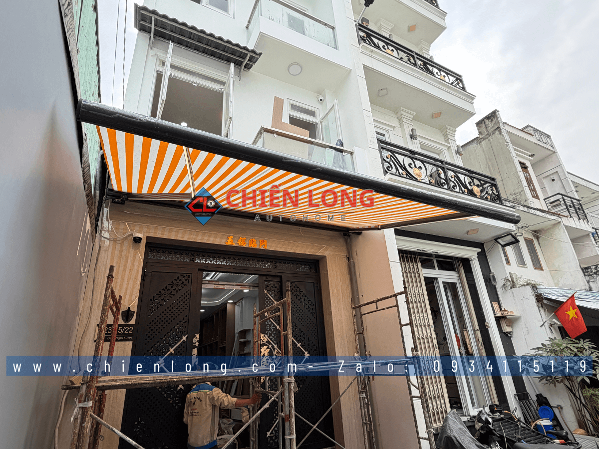 Thi công mái hiên tự động điều khiển từ xa tại TP.HCM