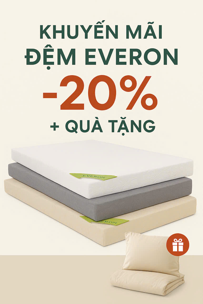 Khuyến Mại Tháng 10 – Mua Chăn Ga Gối Đệm Everon Chính Hãng Giá Sốc