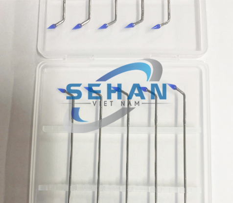 Que chấm bụi đầu cong/ GelStick xanh