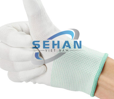 Găng tay phủ Pu ngón/Găng tay phòng sạch SML