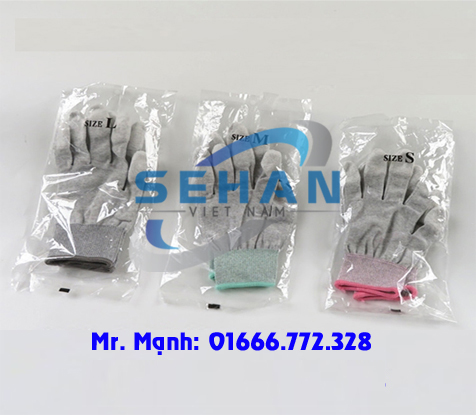 Găng tay cacbon chống tĩnh điện Pu ngón
