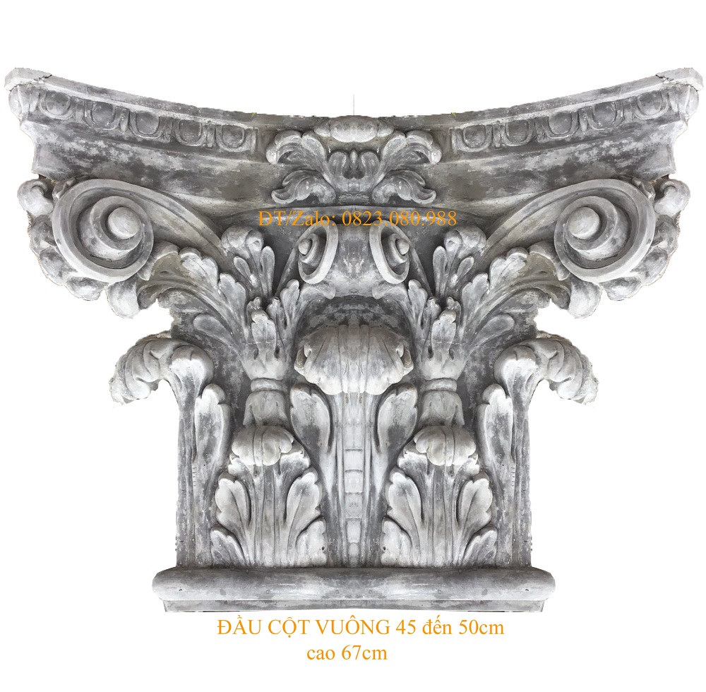 Đầu cột vuông 45cm lá tây đẹp nhất