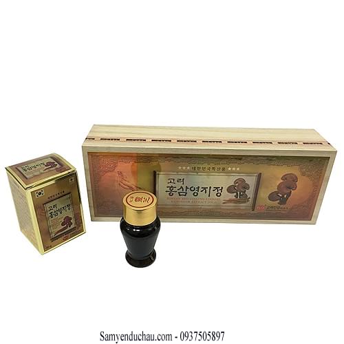 TPCN: Cao Hồng Sâm Linh Chi KGS Hộp Gỗ