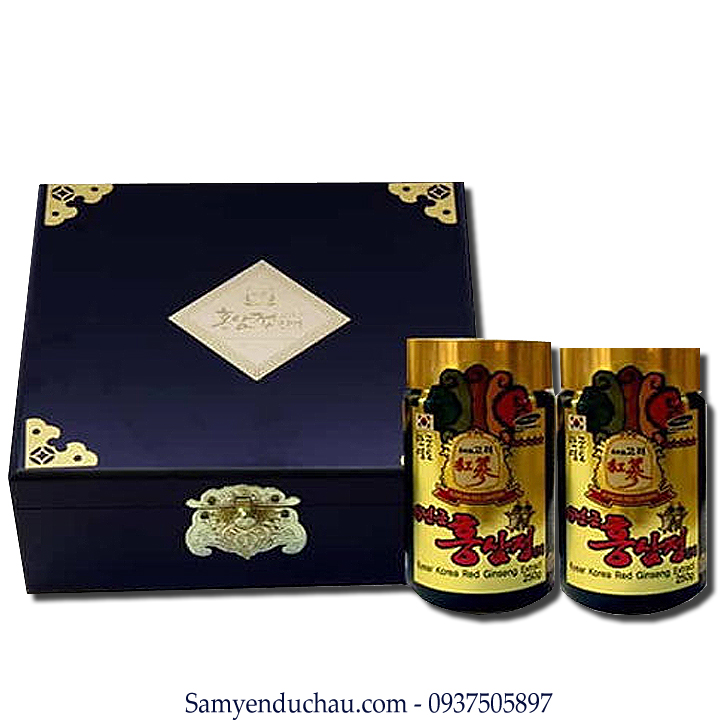 TPCN:Cao Hồng Sâm 6 năm tuổi KANGHWA Hàn Quốc hộp gỗ 2 lọ * 250g (6Year Korea Red Ginseng)