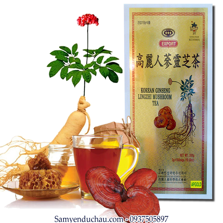 TPCN: Trà Nhân Sâm Linh Chi Hàn Quốc 150gr Bio Gỗ TRA2