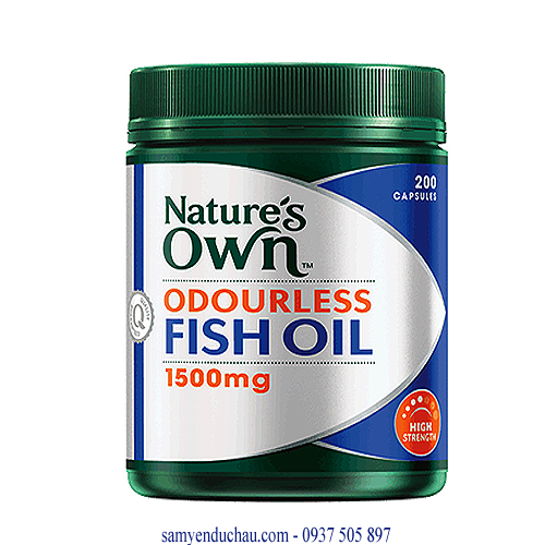 TPCN: Dầu cá không mùi Nature’s Own Odourless Fish Oil 1500mg (200 viên )