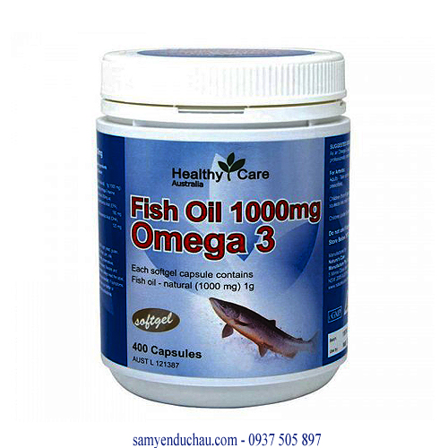 TPCN: Fish oil Healthy care 400 viên Omega-3 1000mg dầu cá tự nhiên