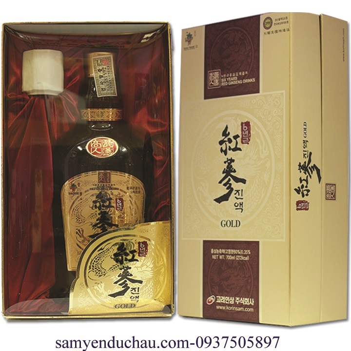 TPCN:Tinh chất Hồng Sâm 6 năm tuổi KORINSAM Hàn Quốc chai 700ml (6 Years Red Ginseng Drink Gold)