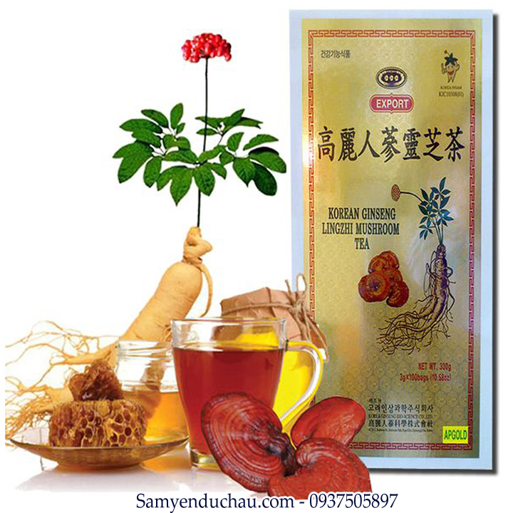 TPCN: Trà Nhân Sâm Linh Chi Hàn Quốc 150gr Bio Gỗ (TRA1A)