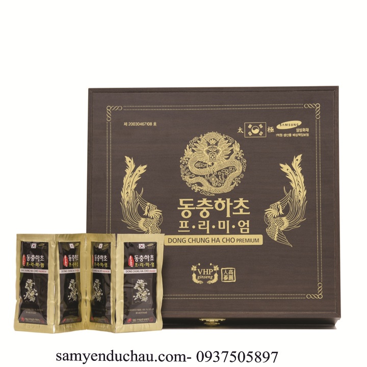 TPCN:Đông trùng hạ thảo hộp gỗ đen Premium (30ml x 60 gói)
