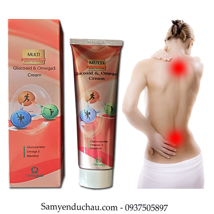 TPCN:Hỗ trợ xương khớp Dầu lạnh xoa bóp Glucoaid & Omega 3 Joint Gel Hàn Quốc 165ml