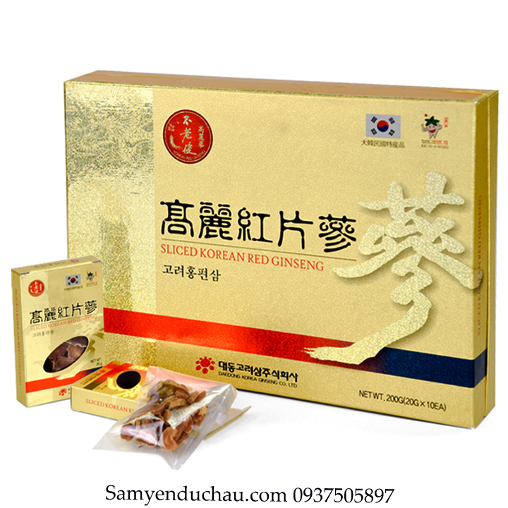 TPCN:Hồng sâm thái lát 200g Daedong – Hồng sâm Geumsan