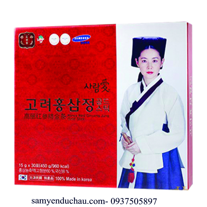 TPCN:Hộp 30 Gói nước Hồng Sâm Hàn Quốc Jung Gold Stick (15g/gói)