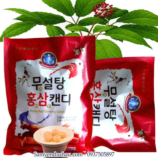 TPCN: Kẹo Hồng Sâm Không Đường 500g Bao Đỏ 365 HÀN QUỐC