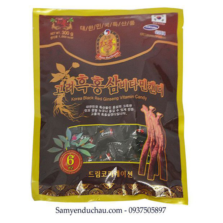 TPCN:Kẹo Hắc Sâm Vitamin Korea Black Red Ginseng Vitamin Candy (300g)