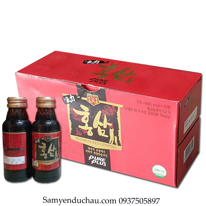 TPCN:Nước Hồng Sâm PURE PLUS Hàn Quốc 10 Chai 100ml