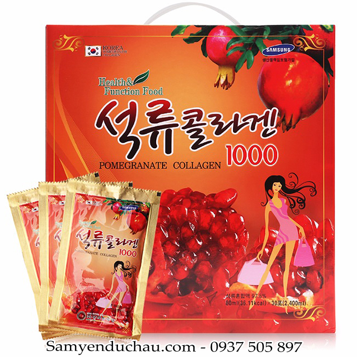 TPCN:Nước Lựu Collagen Hàn Quốc 80ml x 30 gói
