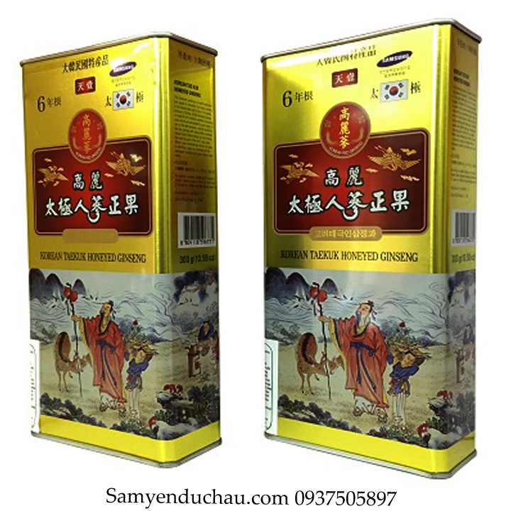 TPCN:Thái Cực Sâm Tẩm Mật Ong Daedong Hàn Quốc Hộp Thiếc 600G Thượng Hạng