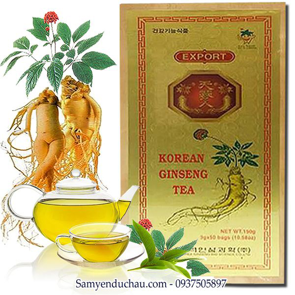 TPCN:Trà Nhân Sâm Hàn Quốc Bio Hộp Gỗ 300gr-100 gói