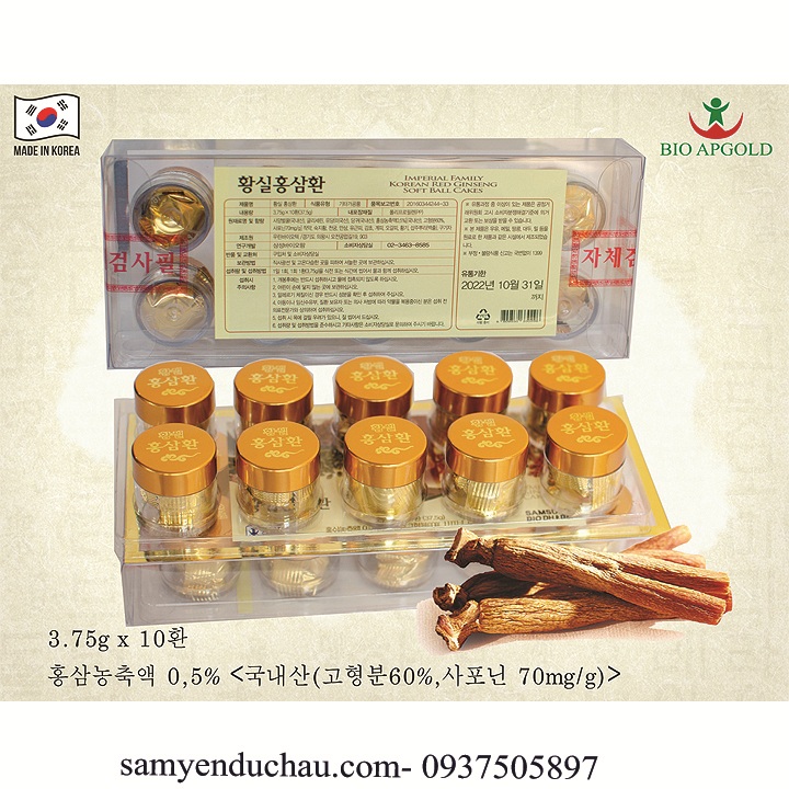 TPCN:Viên hoàn Hồng sâm BIO ( 3.75gr x 10 viên )