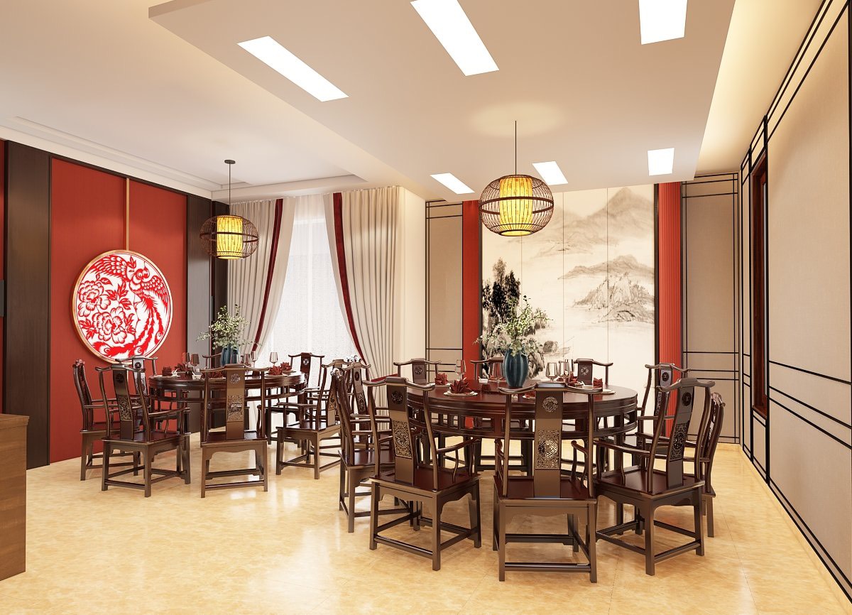 THIẾT KẾ NỘI THẤT NHÀ HÀNG TRUNG QUỐC TẠI BẮC GIANG