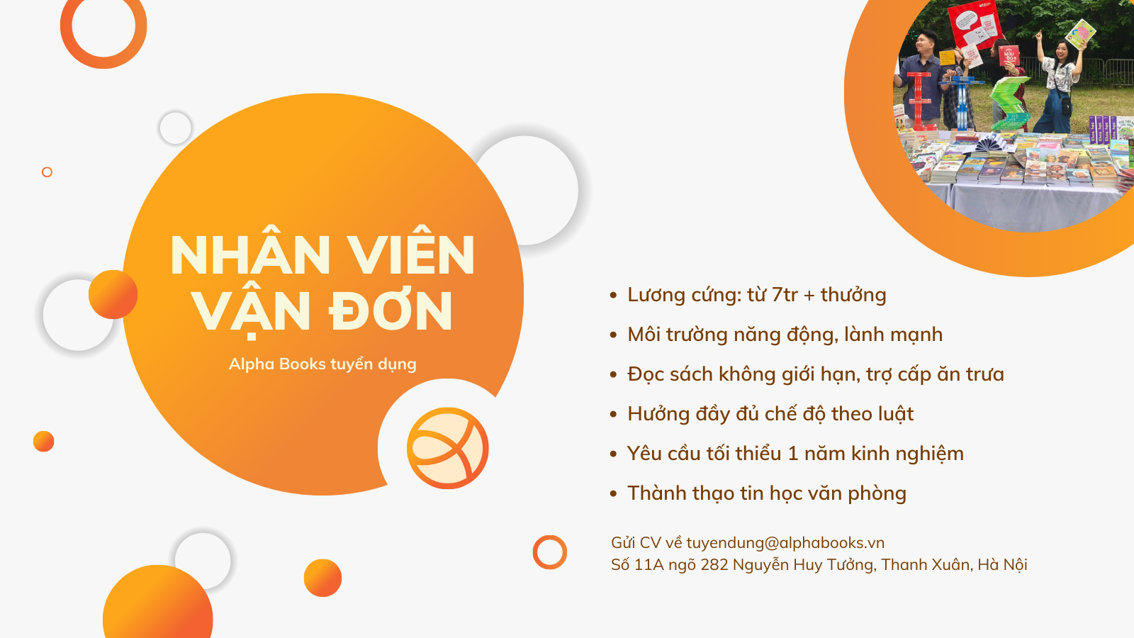 ALPHA BOOKS TUYỂN DỤNG NHÂN VIÊN VẬN ĐƠN