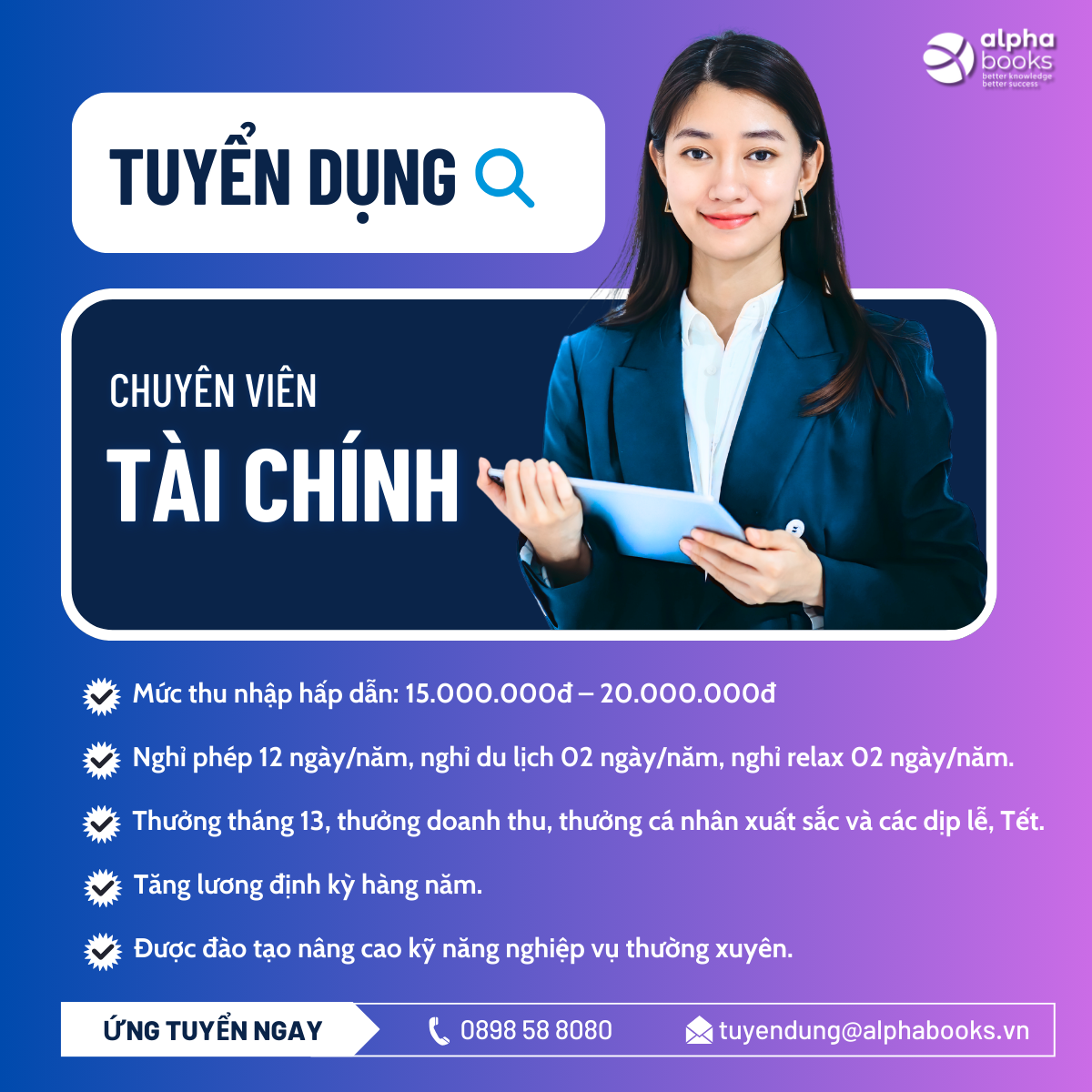 TUYỂN DỤNG CHUYÊN VIÊN TÀI CHÍNH