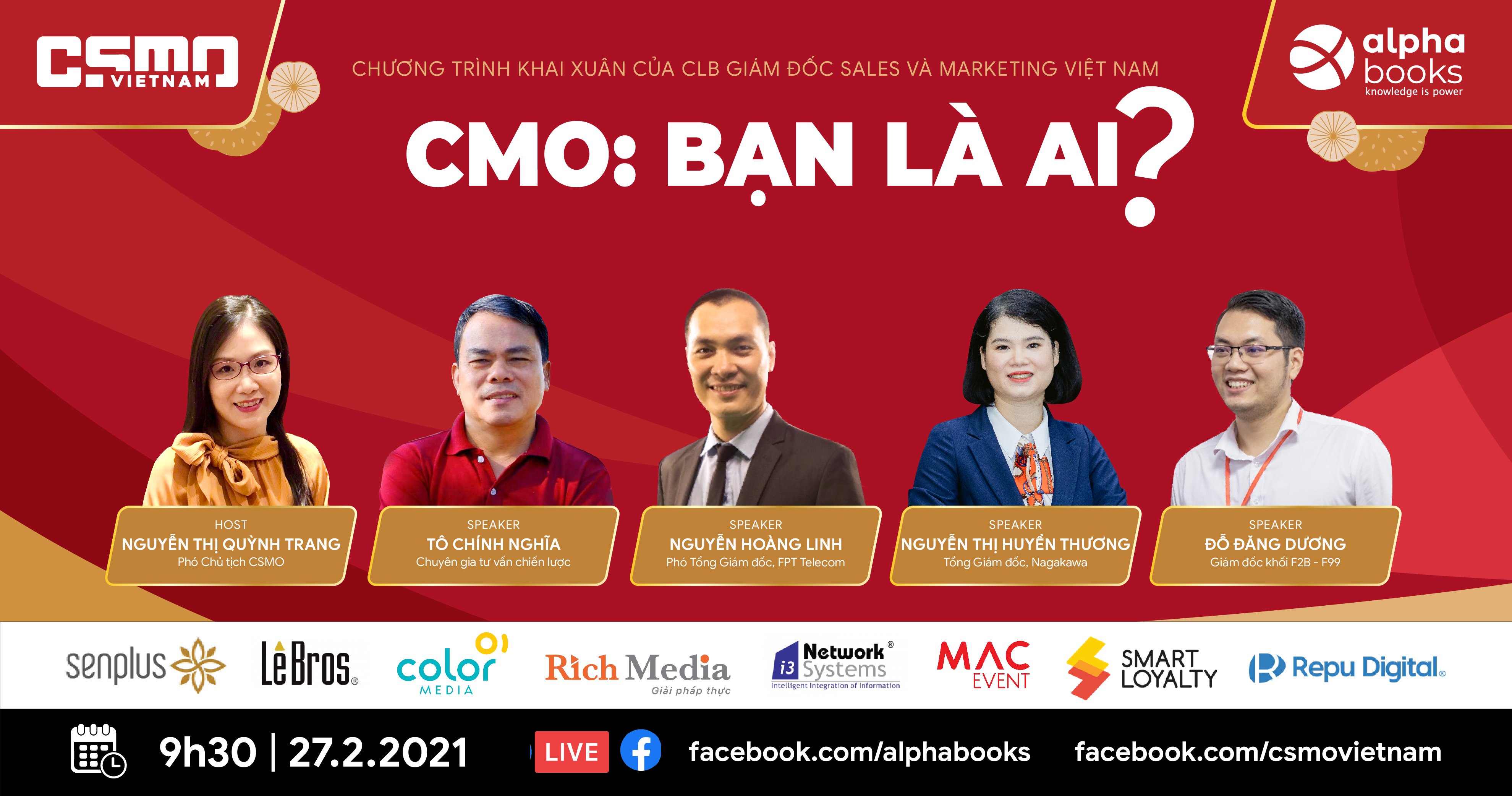 ALPHABOOKS HÂN HẠNH ĐỒNG HÀNH CÙNG SỰ KIỆN TRỰC TUYẾN “CMO – BẠN LÀ AI?”