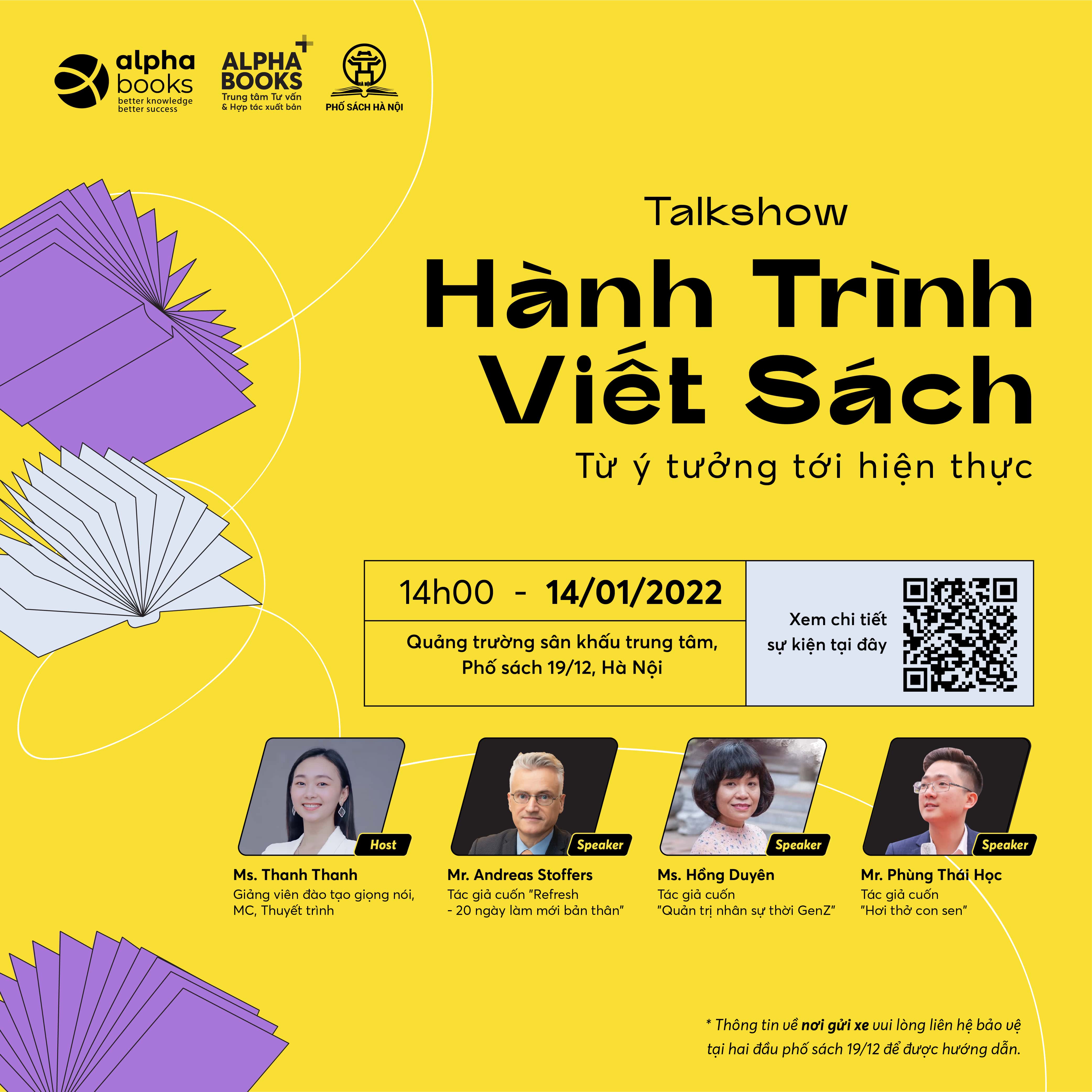 Talkshow Hành trình viết sách - Từ ý tưởng đến hiện thực