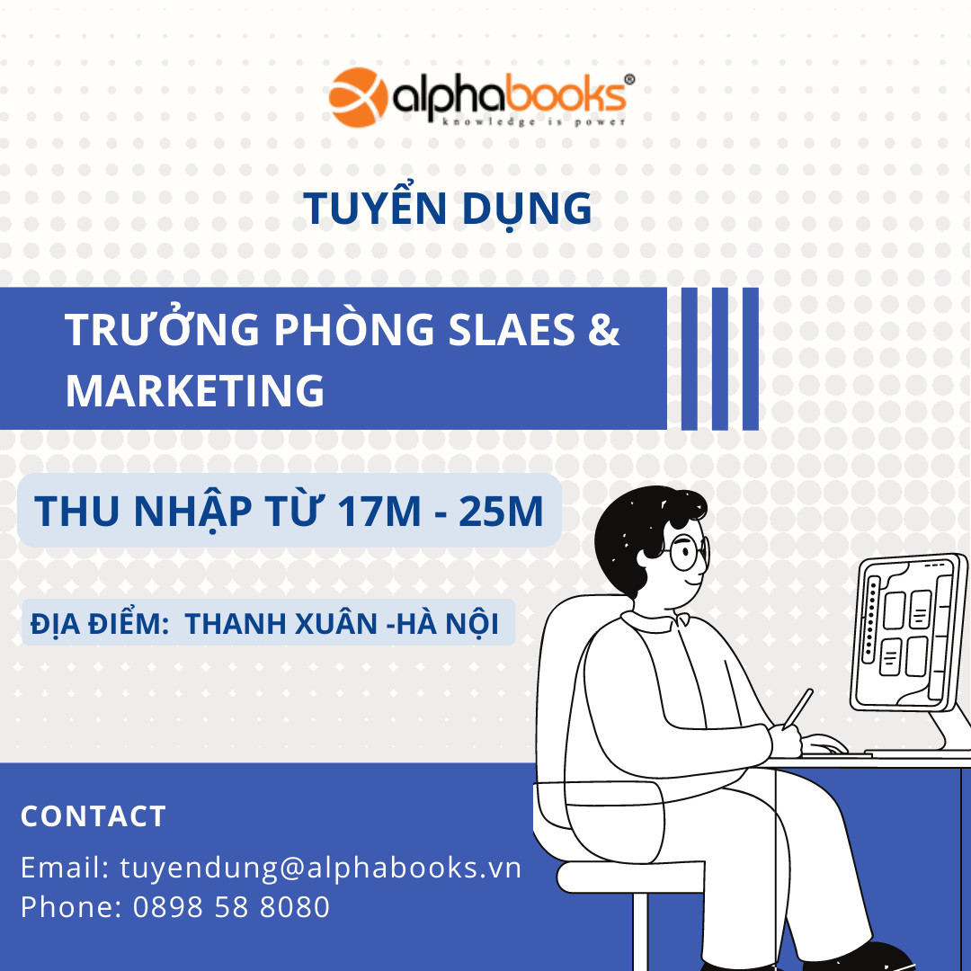 Alpha books - Tuyển dụng Trưởng phòng Sales & Marketing