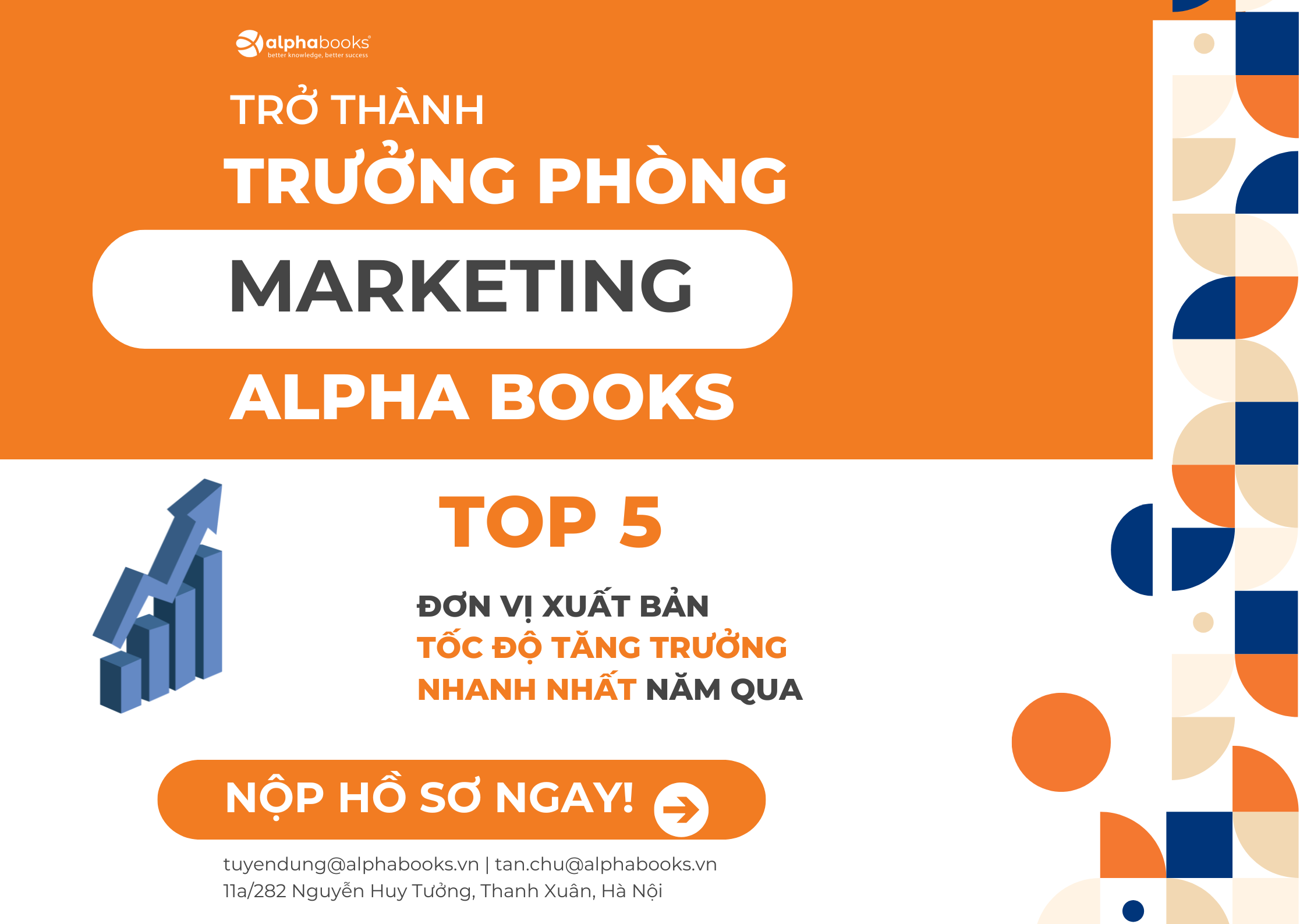Alpha Books Tuyển dụng Trưởng phòng Marketing