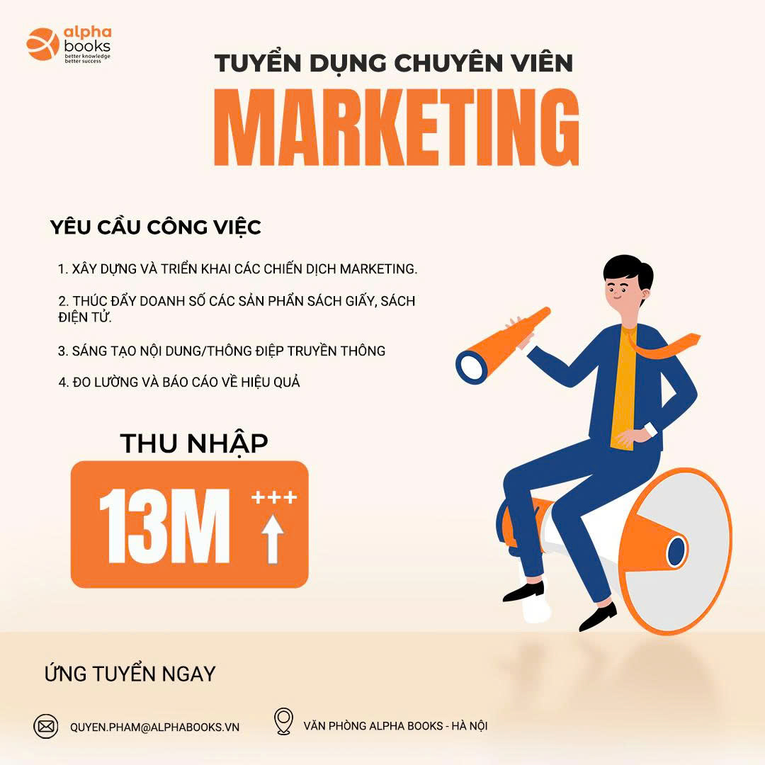 ALPHA BOOKS TUYỂN MARKETING NỘI DUNG SỐ