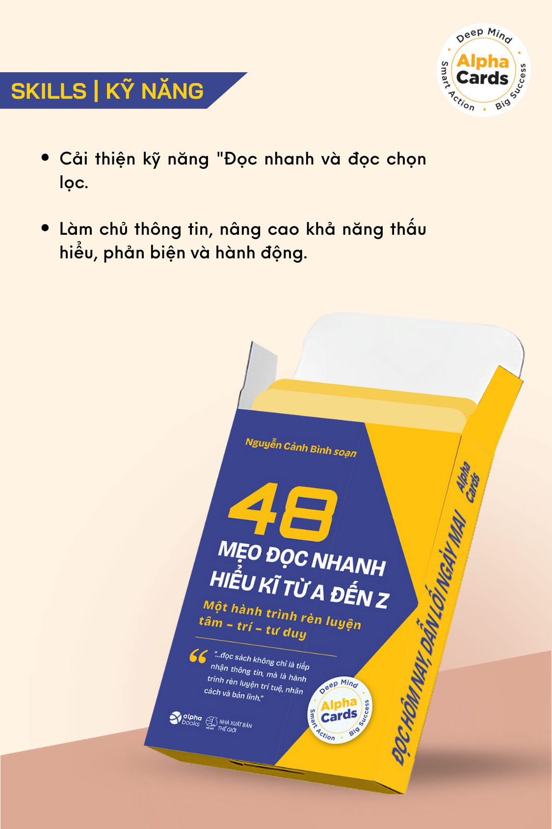 Flashcard Kỹ Năng Đọc Nhanh – 48+ mẹo đọc nhanh, hiểu kỹ từ A đến Z
