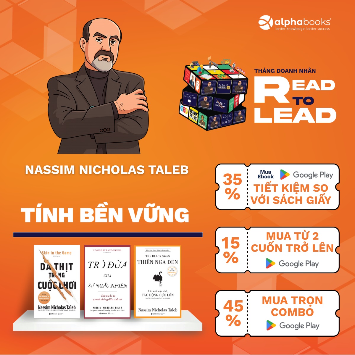 Combo 3 cuốn tính Bền vững - Giữ tâm bất biến giữa đời vạn biến - Nassim Taleb