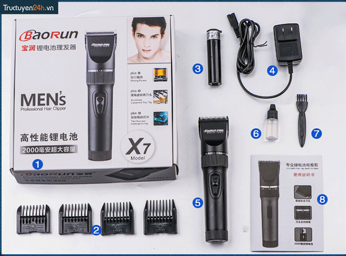 Tông đơ cắt tóc BaoRun - X7-6