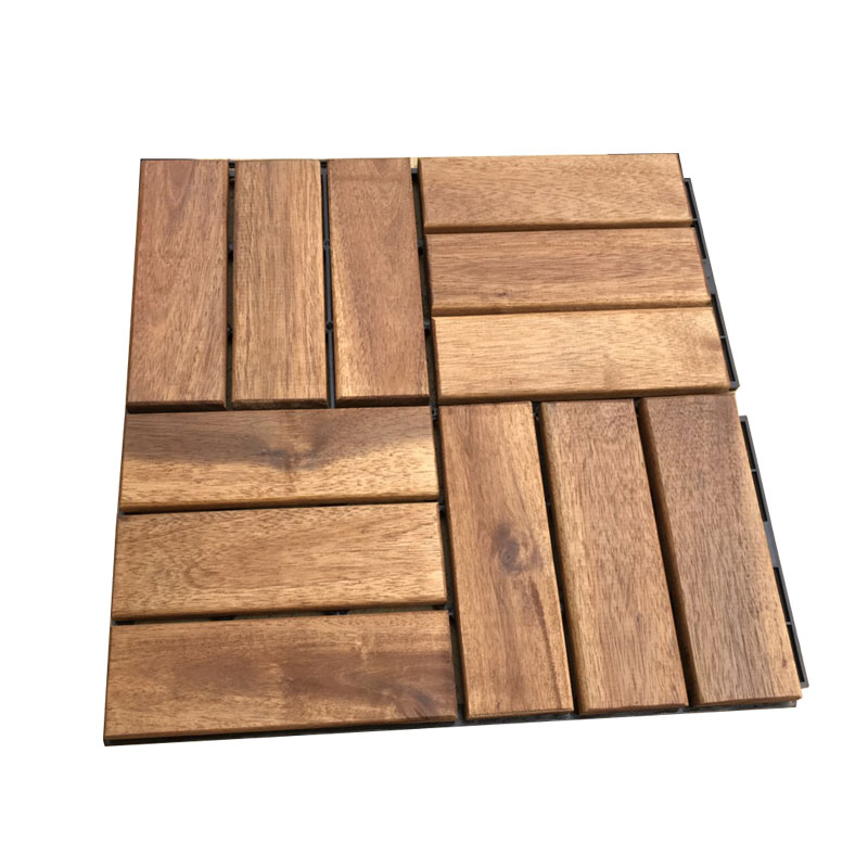Ván sàn gỗ tự nhiên lát ngoài trời 12 nan
