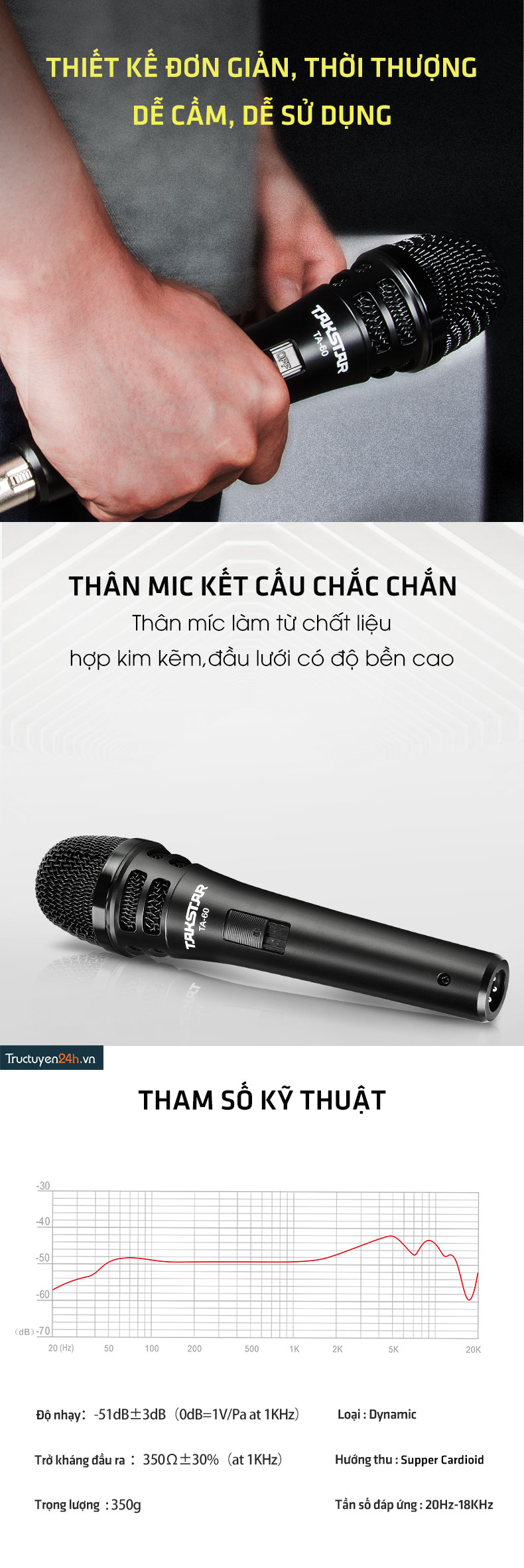 Micro karaoke Dynamic Takstar TA-60-2