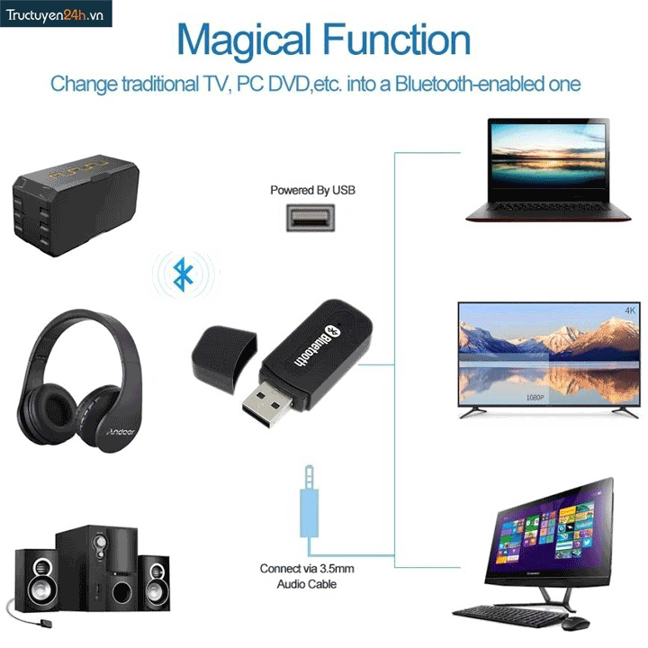 Bộ Thu Phát Bluetooth Không dây H-163-2