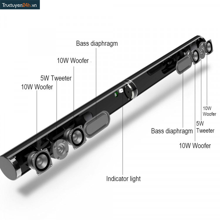 Loa Thanh Tivi Bluetooth Âm Thanh Sound Bar 3D LP- 1807-11