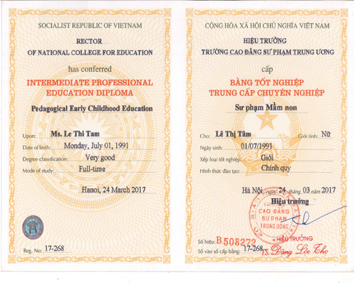 Trường Cao đẳng Sư phạm Trung Ương tuyển sinh Văn bằng 2 trung cấp mầm Trường Cao đẳng Sư phạm Trung Ương tuyển sinh Văn bằng 2 trung cấp mầm