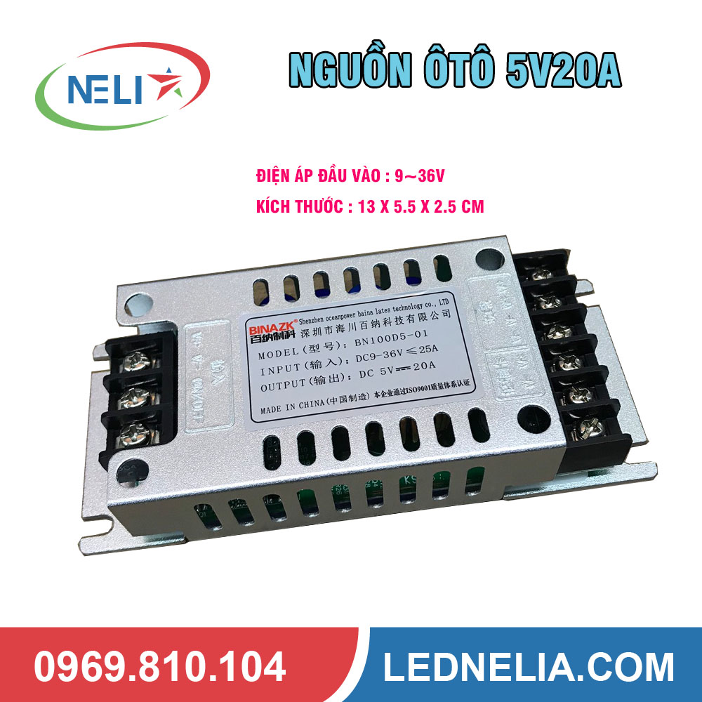 NGUỒN LED TRÊN ÔTÔ 5V20A