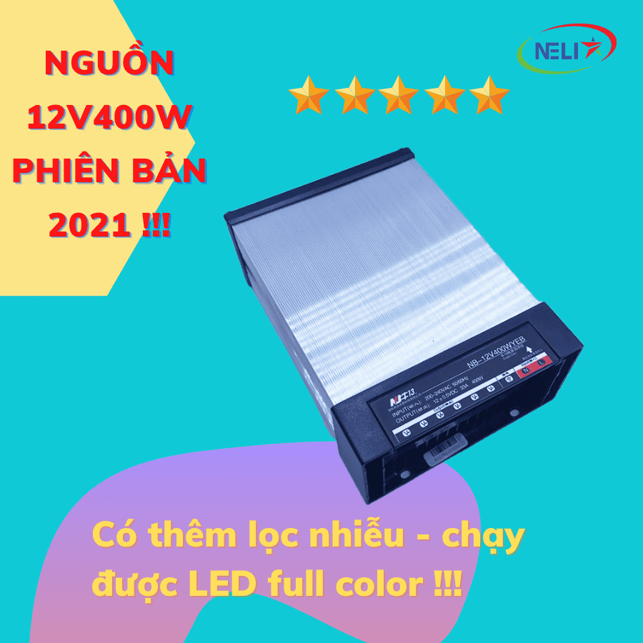 Nguồn 12V 33A ngoài trời vỏ nhôm NB