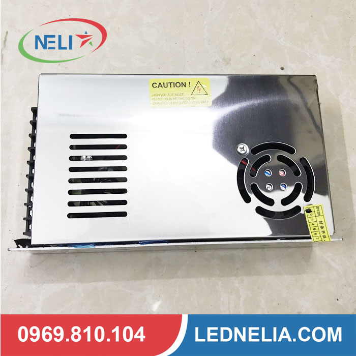 Nguồn 5V60A (5V300W) dùng trong nhà, có quạt gió - vỏ inox.