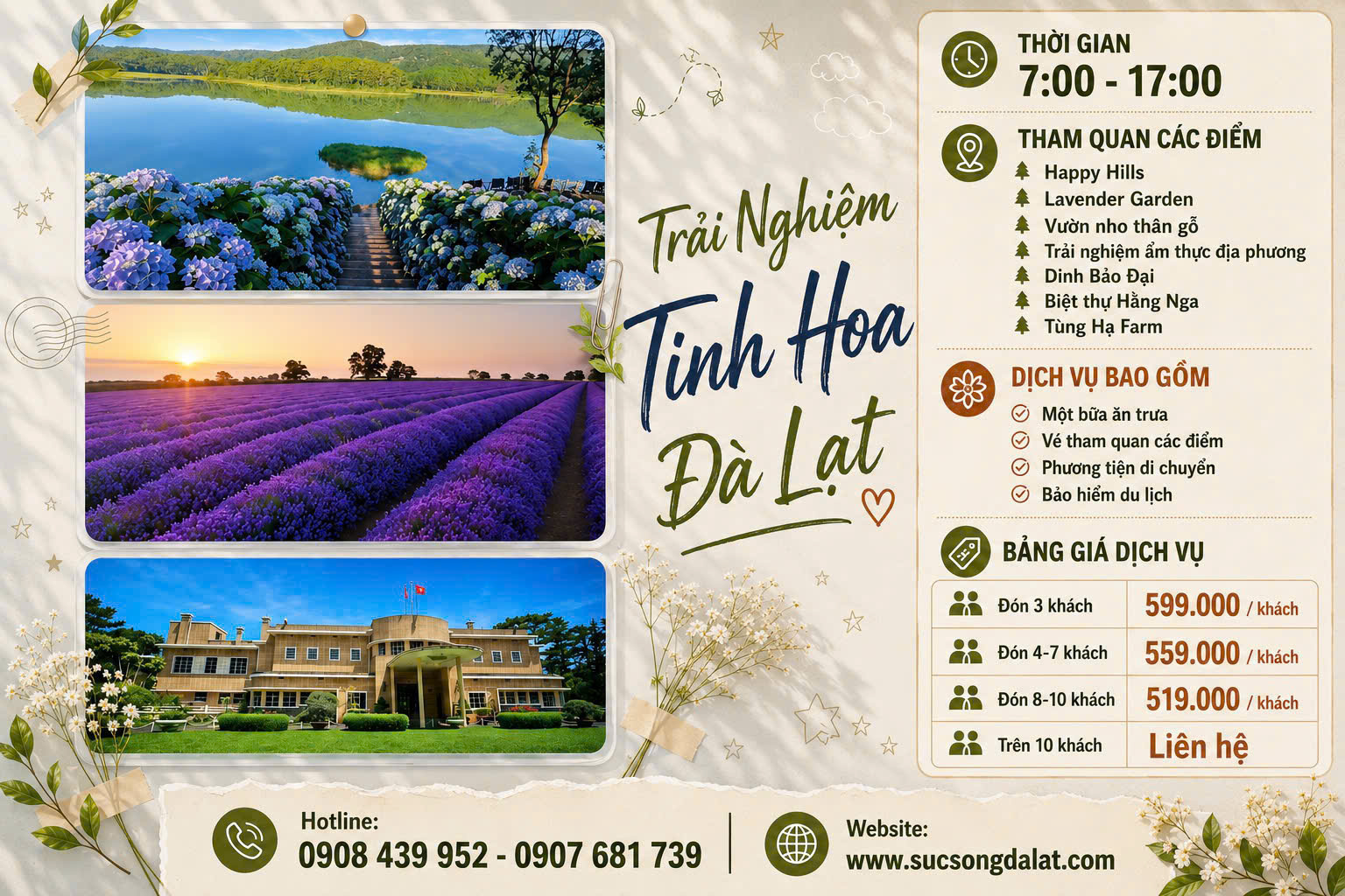 TOUR TRẢI NGHIỆM TINH HOA ĐÀ LẠT MỚI & CŨ I TOUR 1 NGÀY